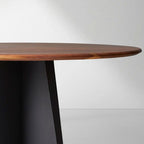 Modern Simplicity Jacob Round Dining Tablewith Vertex Solid Iron Base
