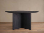 Saint Germain Round Wood Dining Table with Solid Oak Wood & Clement Base