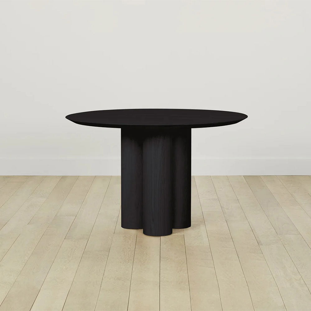 Reade Round Ash Wood Dining Table with Columnar Legs