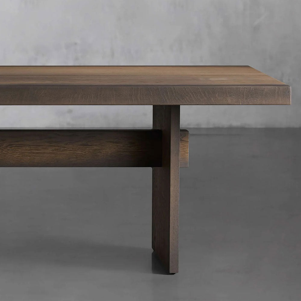 Mihaela Rectangle Oak Wood Dining Table
