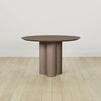 Reade Round Ash Wood Dining Table with Columnar Legs