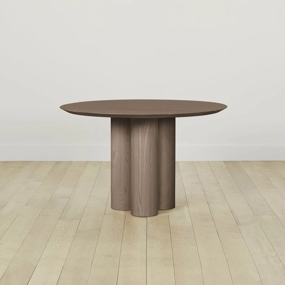 Reade Round Ash Wood Dining Table with Columnar Legs