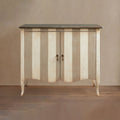 Orabela Amalfi Vintage Distressed Sideboard Buffet Storage Cabinet Hand-Painted Wood Entrance Cabinet