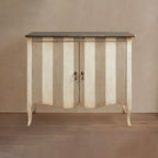 Orabela Amalfi Vintage Distressed Sideboard Buffet Storage Cabinet Hand-Painted Wood Entrance Cabinet