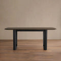 Saint Germain Wood Rectangle Dining Table with Solid Oak Top Rennes Base