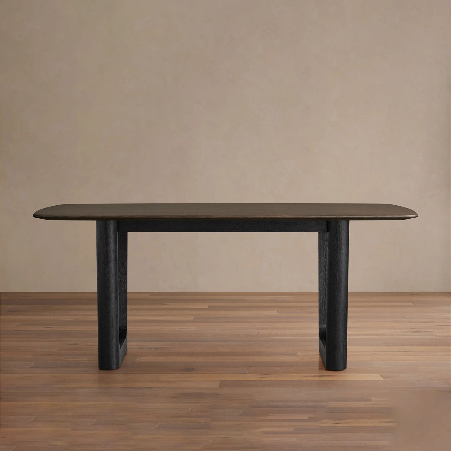 Saint Germain Wood Rectangle Dining Table with Solid Oak Top Rennes Base