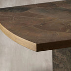 Pola Couchtisch aus Holz, Wabi-Sabi-Philosophie, Wohnzimmer-Mittel-Teetisch aus Eschenholz