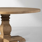 Kensington Country Round Oak Wood Dining Table with Finnish Pine Base