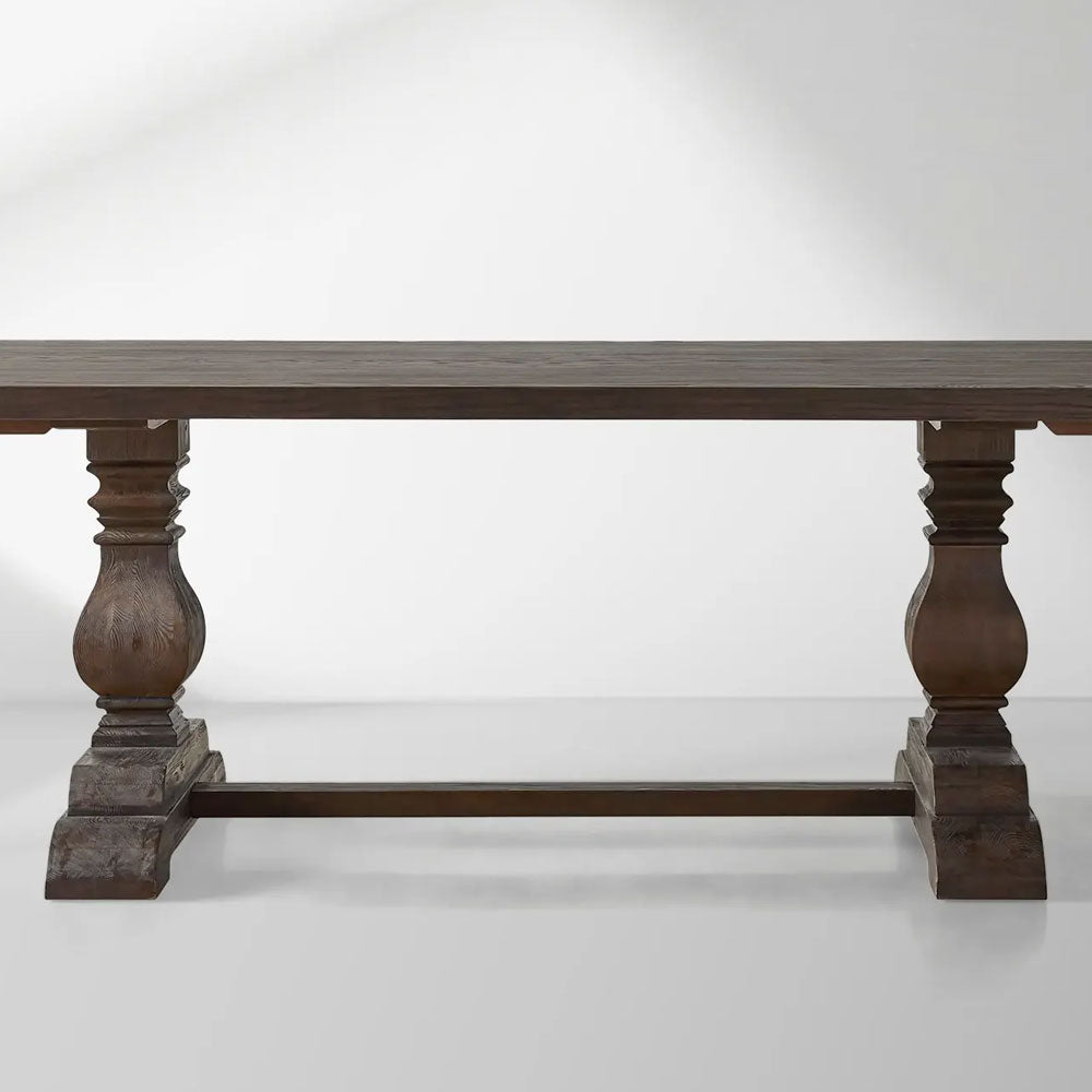 Kensington Expandable Solid Wood Dining Table with Dual Extensions Panel