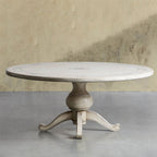 Girardi Margherita Bell'Arte Round Wood Dining Table Antique Vintage Distressed Furniture