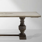 Bell'Arte Wood Expandable Dining Table Florence Center Hand-painted Floral Dining Table With two 20" Extensions