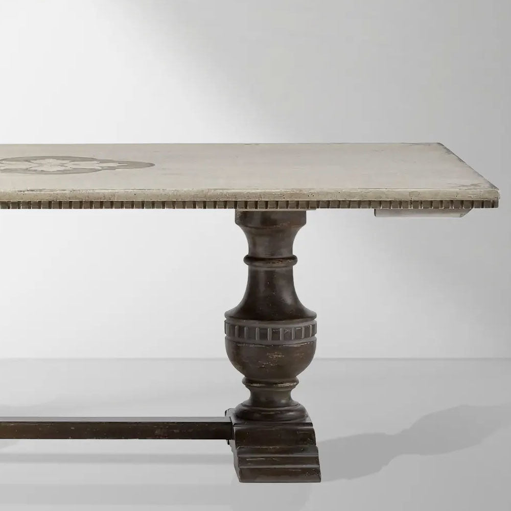 Bell'Arte Wood Expandable Dining Table Florence Center Hand-painted Floral Dining Table With two 20" Extensions