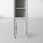 Athens Narrow Display Tall Cabinet Neoclassical Bookcase Poplar Wood Vintage Living Side Cabinet