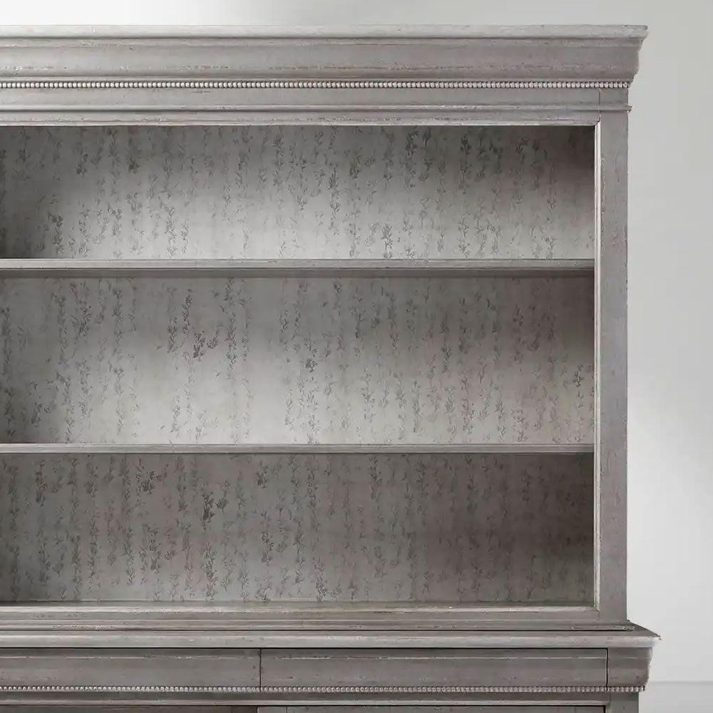 Giada Bell'Arte Tulip Wood Bookcase Vintage Tall Display Cabinet Antique Dining Sideboard