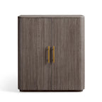 Finnley Holz-Barschrank, Landhaus-Weinschrank, Buffet-Sideboard mit geriffelten Details