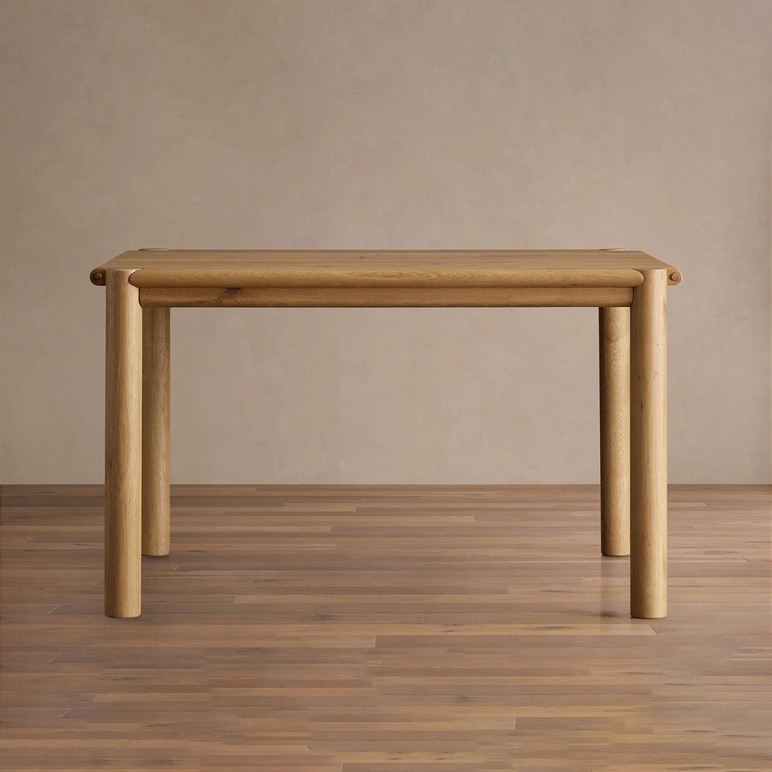 Sulina Wood Oak Extension Dining Table Drop-Leaf Design