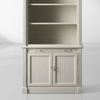 Athens Wood Modular Bookcase Old-world Vintage Living Room Tall Cabinet