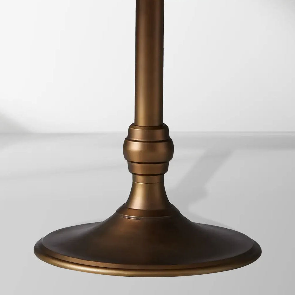 Jacob Bistro Table Wood Round Dining Table with Wade Solid Cast Base