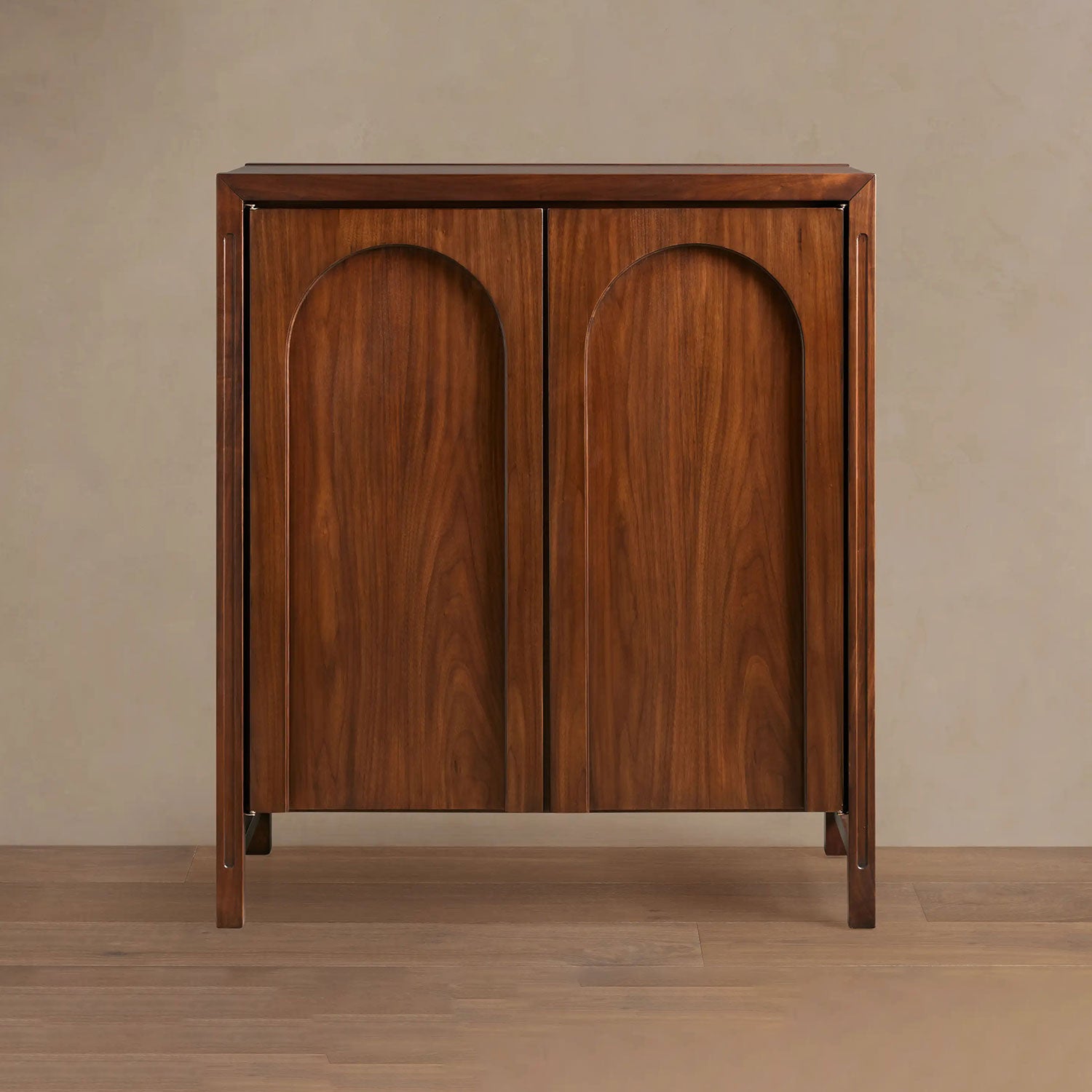 Rittman Mid-Century Hall Chest Walnut Wood Sideboard Buffet Entrance S ...