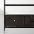 Brock Open Bookshelf Mid-century Wood Bookcase Living Display Shelf with Drawer