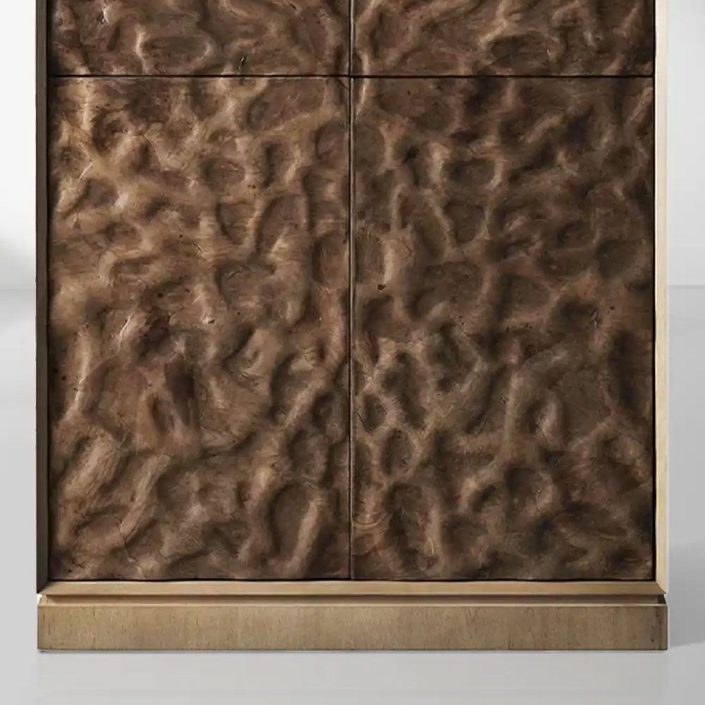 Armoire haute Condesa Wood Living, meuble de rangement de luxe pour salle à manger, buffet/bibliothèque