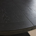 Leighton Ausziehtisch, runder Esstisch aus Holz im Landhausstil mit Einlegeplatten