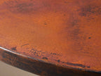 Recycled Metal Round Dining Table Metal Hand-Hammered Top & Black Vertex Iron Base