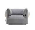 Luxury Versailles Style Armchair with Carved Wooden Frame & Upholstered Design