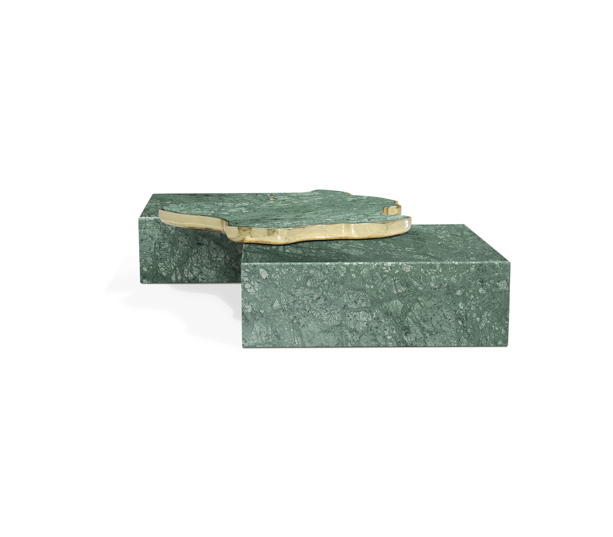 Luxury Black & White Coffee Table with Sculptural Design & High Gloss Finish