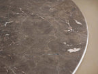 Saint Germain Round Dining Table with Marble Top Wood Dauphine Base