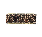 Luxury Anodized Metal Sideboard Cabinet with Pixel-Inspired Design & Hidden Storage