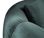Luxury Sculptural Armchair with Polished Brass Accents & Vintage Contemporary Design
