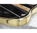 Luxury Black & White Coffee Table with Sculptural Design & High Gloss Finish