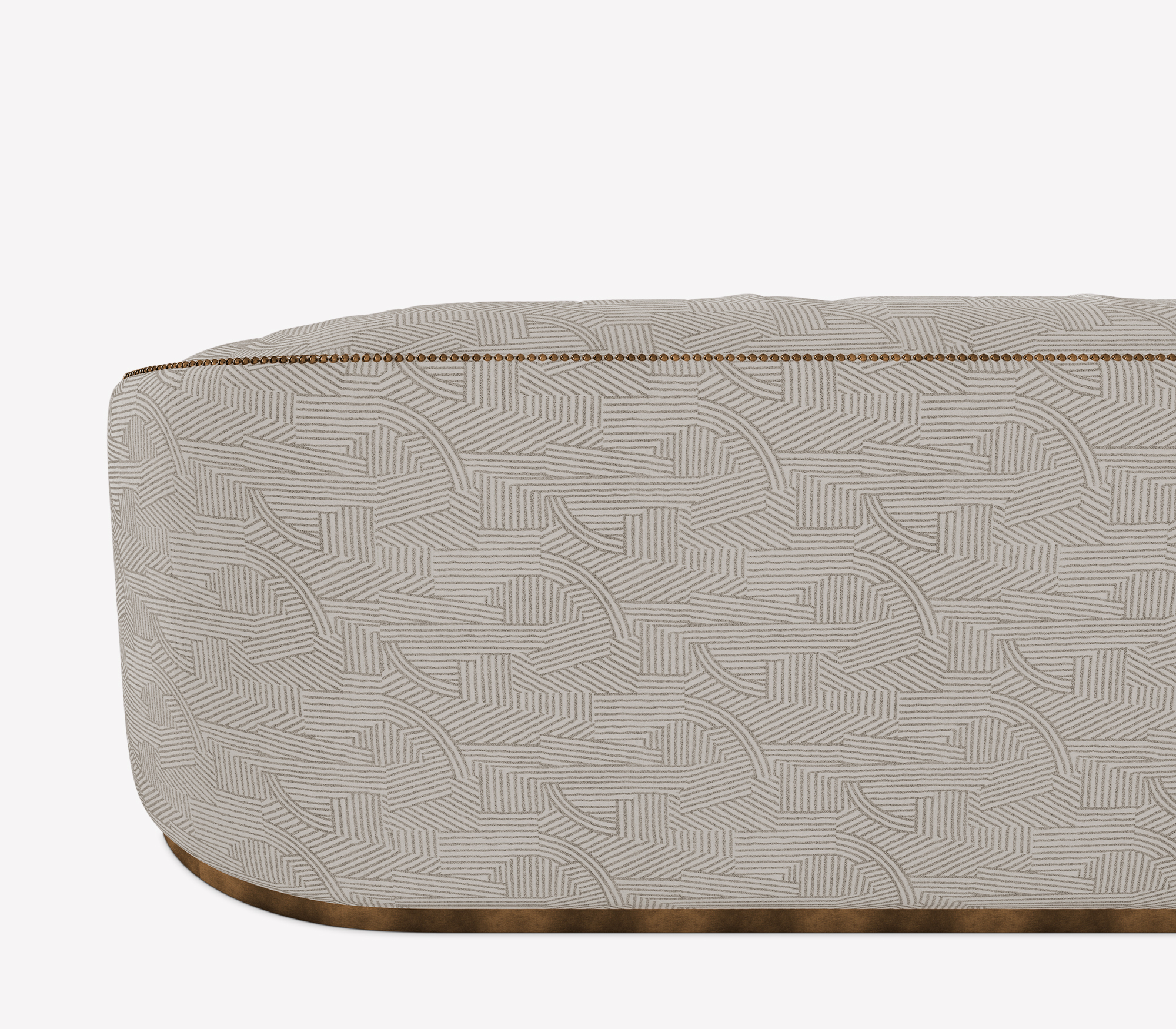 Luxury Curved Velvet Sofa with Gold Accents & Modern Designer Style