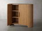 Astor Marble Top Buffet Sideboards Oak Wood Hall Chest Entrance Storage Cabinet