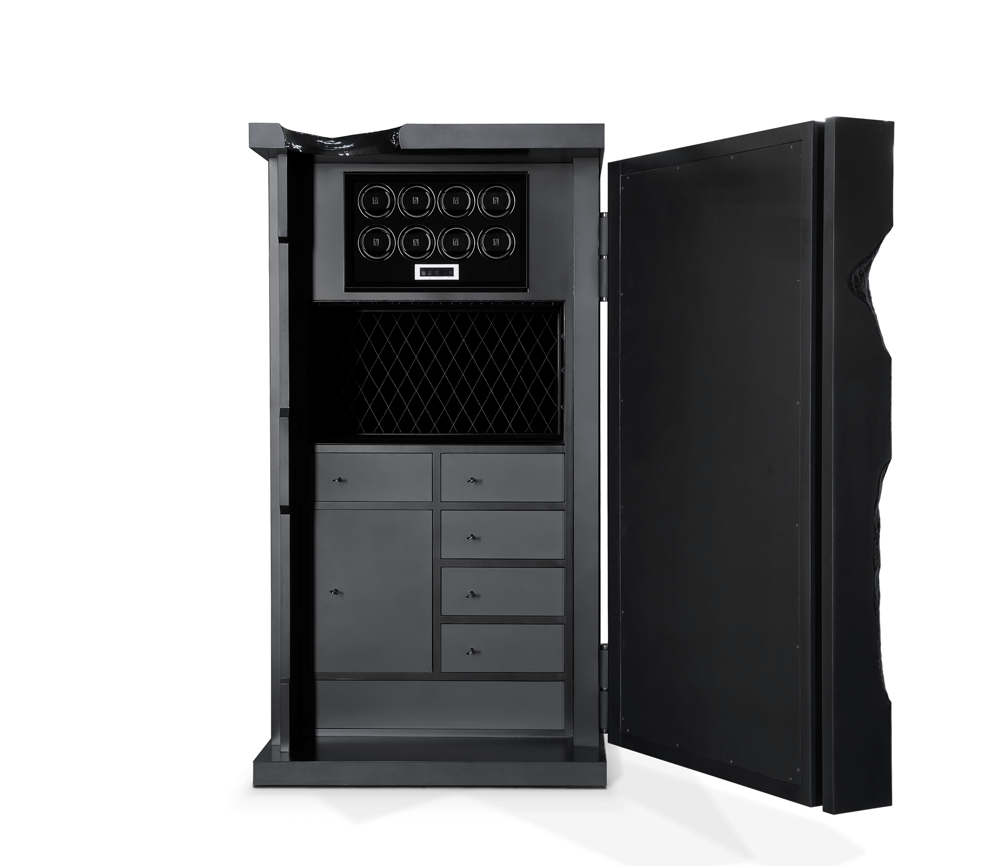 Luxury Collectible Vault Safe with Gold-Plated Finish & Secret Dial Lock System