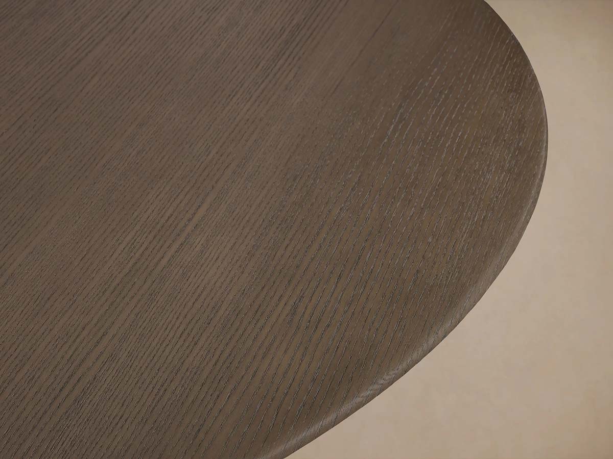 Saint Germain Round Wood Dining Table with Solid Oak Wood & Clement Base