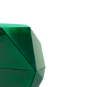 Luxury Emerald Green Sideboard Cabinet with Diamond-Inspired Faceted Design