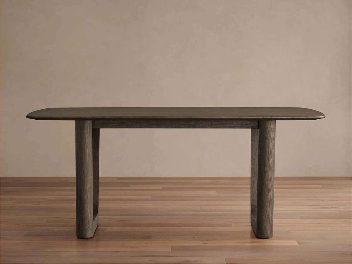 Saint Germain Wood Rectangle Dining Table with Solid Oak Top Rennes Base