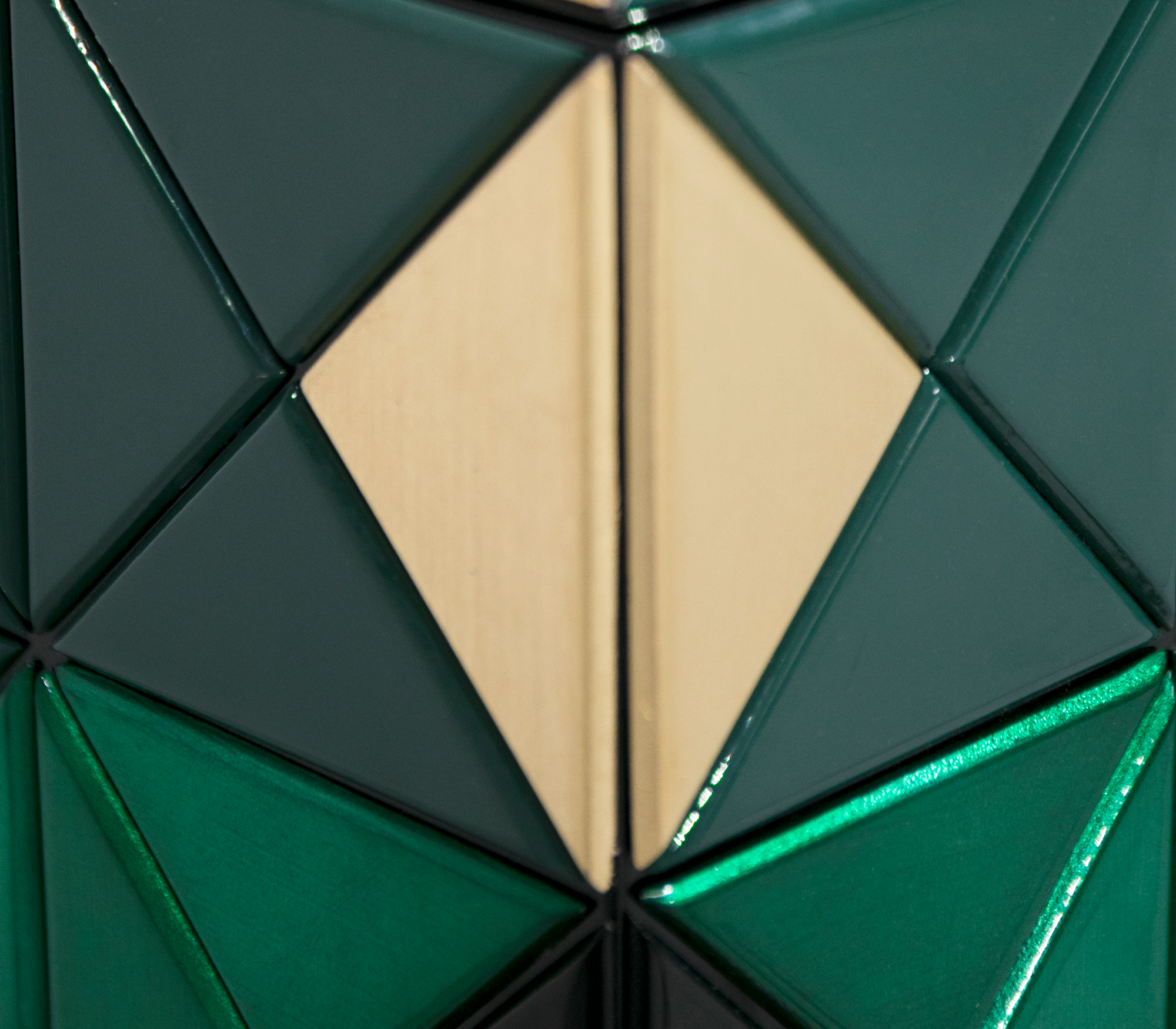 Luxury Anodized Metal Sideboard Cabinet with Pixel-Inspired Design & Hidden Storage
