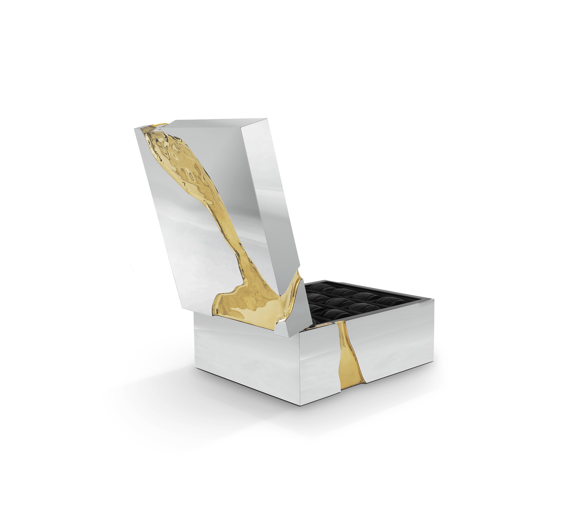 Luxury Lapiaz Watch Box with Polished Stainless Steel & Premium Watch Storage Design