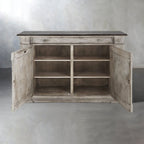 Messina Center Floral Bell'Arte Buffet Sideboard Wood Distressed Entryways Cabinet