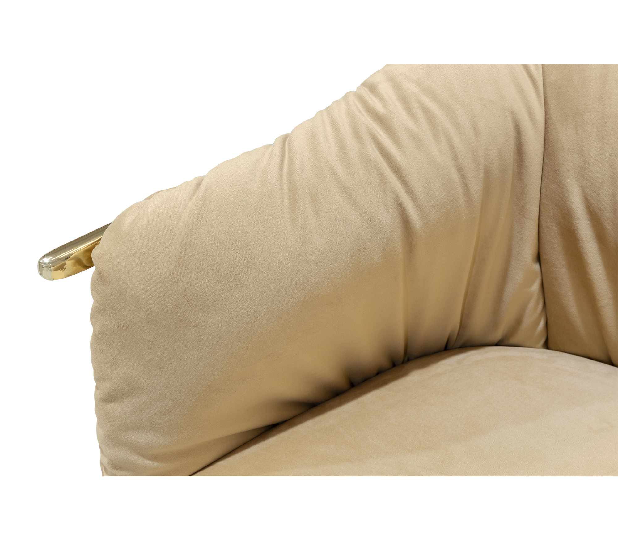 Luxury Surrealist Armchair with Gold-Plated Brass Frame, Velvet Seat & Sculptural Design