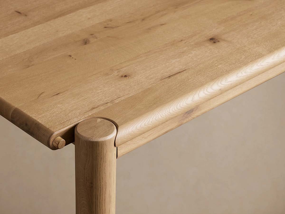 Sulina Wood Oak Extension Dining Table Drop-Leaf Design
