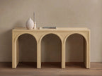 Console d'entrée Hattie en chêne massif, style rustique