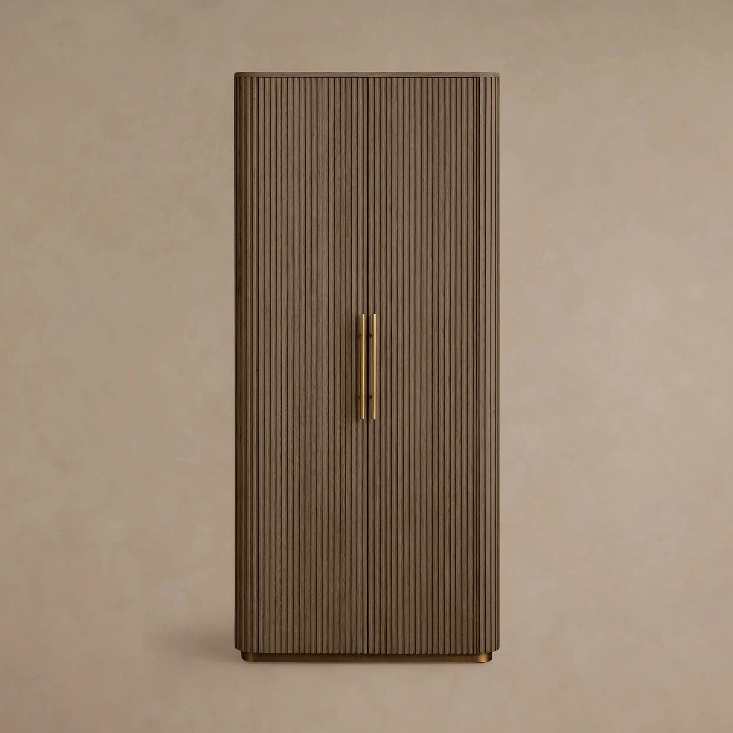 Finnley Wood Tall Cabinet Living Room Storage Cabinet with Doors Minimalist Modern Style