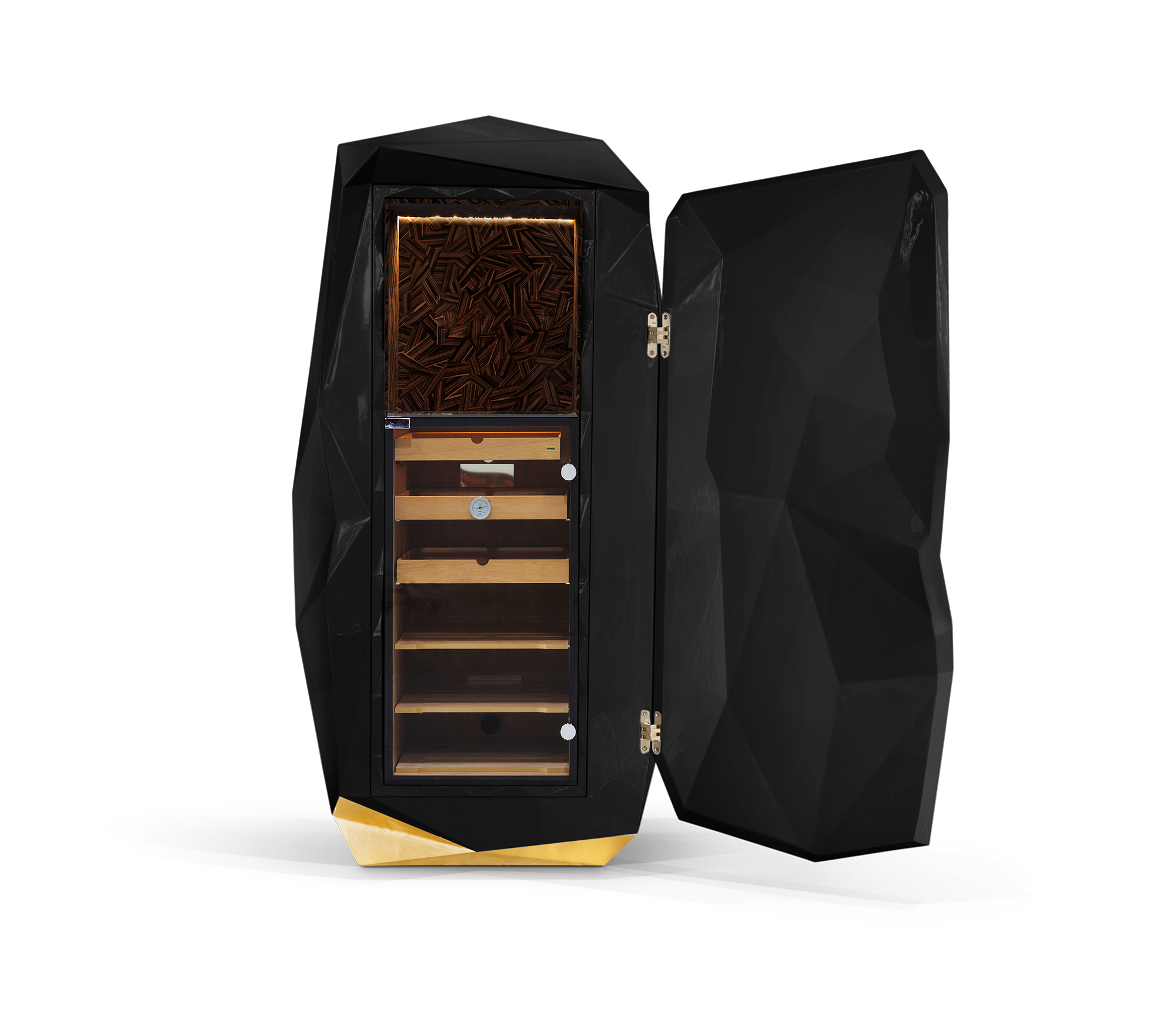 Luxury Diamond Floor Safe with Hidden Watch Winder & Certified High-Security Storage System