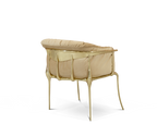 Luxury Surrealist Armchair with Gold-Plated Brass Frame, Velvet Seat & Sculptural Design