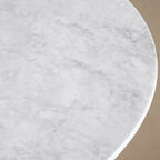 Finnley Round Marble Stone Top With Wood Plinth Bases