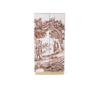 Luxury Display Cabinet with Hand-Painted Tile Artwork, Glass Shelves & Storage